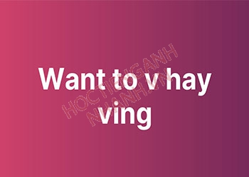 Cấu trúc Want|sử dụng Want to V hay V-ing chuẩn ngữ pháp