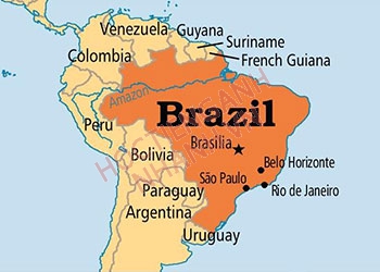Nước Bra-xin tiếng Anh là gì? Ví dụ và cụm từ liên quan
